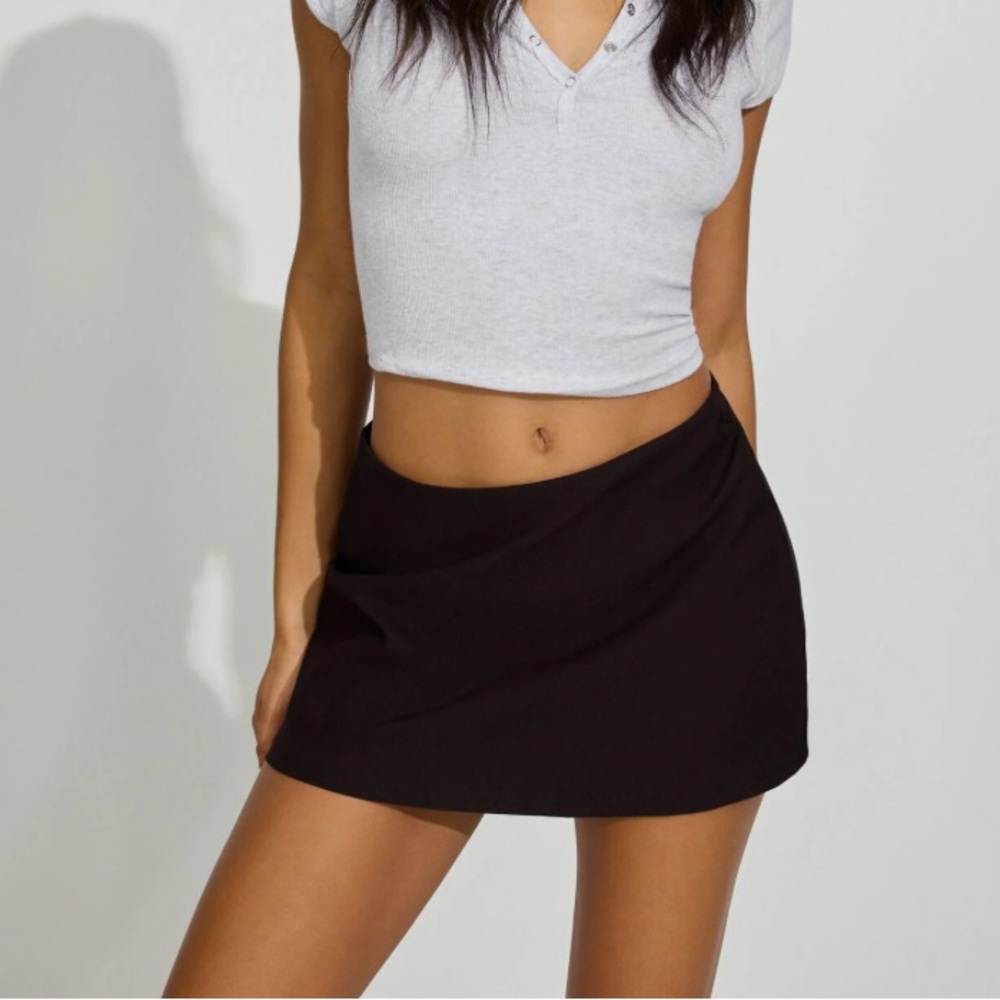 Garage Black A-Line Micro Skort